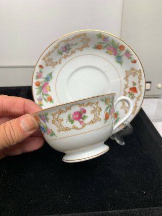 Rose China Occupied Japan Tea Cup And Saucer Lt605