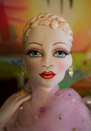 Ferry Angelina,  A 21 " Ooak Vintage Inspired,  Fantasy Lady Art Doll By Gayle Wray