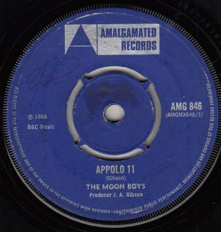 60s 70s Skinhead Reggae Hippy Moon Boys Appolo 11 Mega Rare 1969 Uk 7 " Vinyl 45