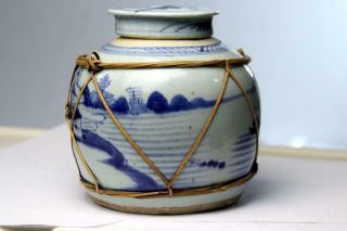 Antique Chinese Ginger Jar Blue and White 3