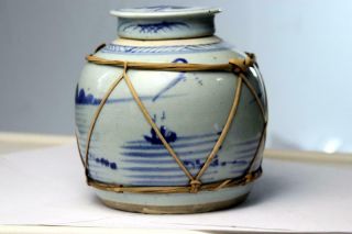 Antique Chinese Ginger Jar Blue and White 4