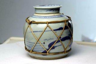 Antique Chinese Ginger Jar Blue and White 5