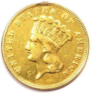 1889 Indian Three Dollar Gold Coin ($3) - Xf Details (ef) - Rare Key Date Coin