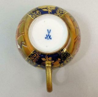 EXCEPTIONAL ANTIQUE MEISSEN PORCELAIN CABINET CUP & SAUCER C.  1880 4