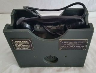 Wwii Navy A.  B.  Portable Telephone System Type - Mct - 1 Bureau Yards & Docks U.  S.  N.