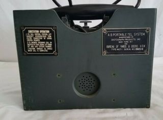 WWII Navy A.  B.  Portable Telephone System Type - MCT - 1 Bureau Yards & Docks U.  S.  N. 4
