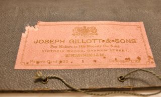 ANTIQUE JOSEPH GILLOTT & SONS SALESMANS NIB FOLDER 94 DIFFERENT STEEL NIBS 2