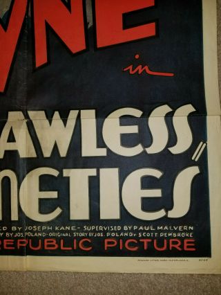 1936 John Wayne – RARE Lawless Nineties one sheet movie poster 4