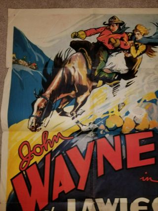 1936 John Wayne – RARE Lawless Nineties one sheet movie poster 6