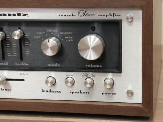 Marantz 1070 Vintage Stereo Amplifier AMP with wood case serviced & restored 3