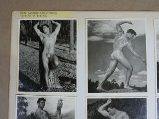 Physique Photography,  Rare Male Nude Series,  Model Show Card One of a Kind 11x14 2