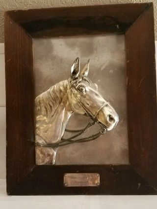 Edward H.  Bohlin 3 - D Horse Head Picture / Sculpture Silver? - Extremely Rare