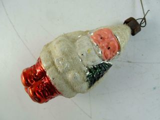 Antique German Feather Glass Angel Figural Christmas Ornament Santa Claus Tree
