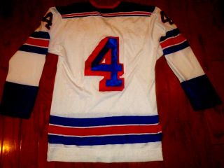 1960s YORK RANGERS VINTAGE DURENE COSBY HOCKEY JERSEY 70s DUREEN GAME 8