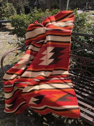 Vintage Navajo Serape Blanket Late Classic 1880”s