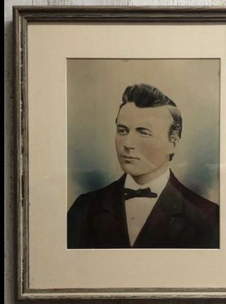 Vintage 1884 Tinted Photograph - Cole Younger By E A Burbank Rare