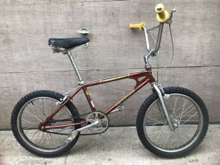 Schwinn Root Beer Scrambler 20” Bmx Vintage Complete Dia - Compe Bicycle