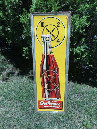 RARE LARGE VINTAGE 1940 ' s DR PEPPER SODA BOTTLE 54 