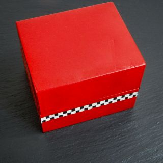 HEUER Vintage Carrera Viceroy 1960s Red Racing High Top Watch Box Rare Collecti 3