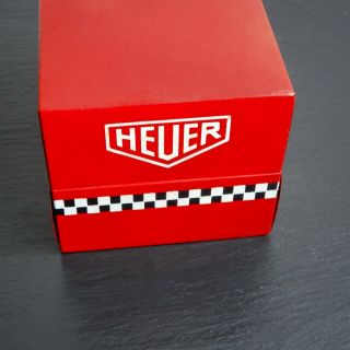 HEUER Vintage Carrera Viceroy 1960s Red Racing High Top Watch Box Rare Collecti 5