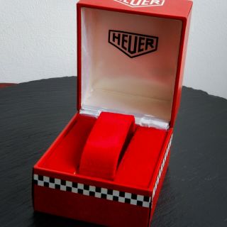 HEUER Vintage Carrera Viceroy 1960s Red Racing High Top Watch Box Rare Collecti 7