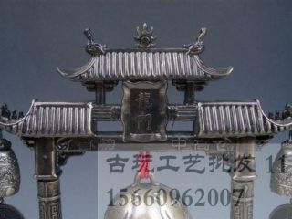 Chinese bronze ornaments,  dragon bell chimes Pendant Liyudiaolongmen,  single 2