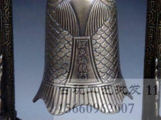 Chinese bronze ornaments,  dragon bell chimes Pendant Liyudiaolongmen,  single 3