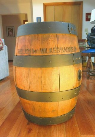 Rare Antique Lions Inc Beer Wooded Keg Wilkes Barre Pa Make Offer