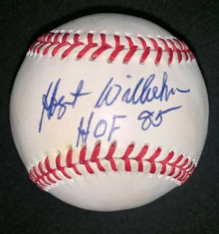 Hoyt Wilhelm Autographed Signed Baseball Onl Vintage Psa/dna Hof Inscribed