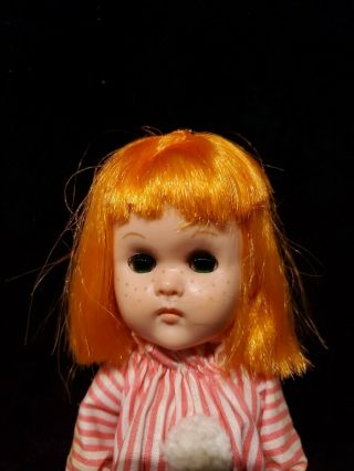 Vtg 1960 Tagged Vogue Ginny Wee Imp Doll In Pajama Set Gorgeous 3