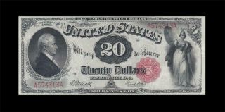 1880 United States Legal Tender $20 " X - Rare " ( (gem Unc))