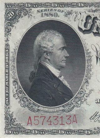 1880 UNITED STATES LEGAL TENDER $20 