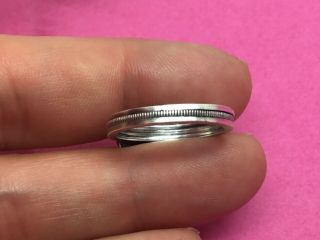 Victorian Silver 3 Section Friendship Ring Circa 1870’s Size N 7
