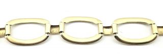 Vintage 14 Karat Yellow Gold 11mm Satin & High Polished Finish Link 7 