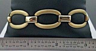 Vintage 14 Karat Yellow Gold 11mm Satin & High Polished Finish Link 7 