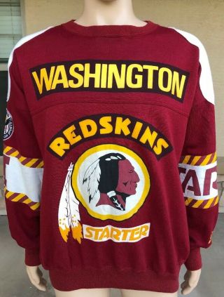 Vintage Washington Redskins Crewneck Sweatshirt Hong Kong Xl All Over Print Nfl