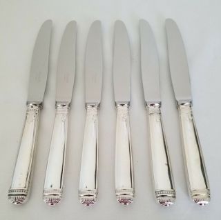 Christofle Silver Plated Dinner Knives Set Of 6 (1/2) Impeccable Stunning