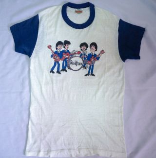 Vintage 1980s The Beatles John Lennon 60s 70s 80s 90s Tour Mosquitohead T - Shirt