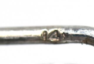 ANTIQUE ART DECO DIAMOND QUESTION MARK STICK PIN 14K WHITE GOLD C1920 ' s 4