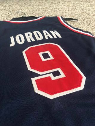 Vintage Authentic MICHAEL JORDAN Nike USA Olympic Dream Team Blue Jersey 48 L 3