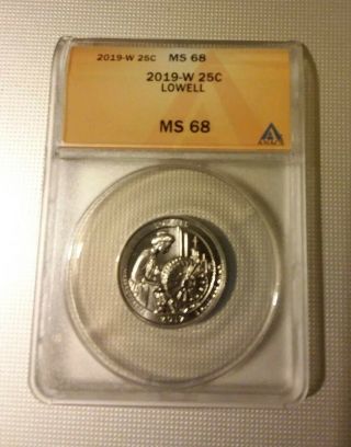2019 - W Anacs Ms68 Lowell Quarter 25c Gem Bu Coin West Point Rare