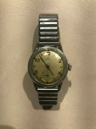 Rare Vintage 1930s 1940s Omega 15 Jewels Wwii Military Hand - Winding Men 