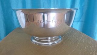 Large Shreve & Co.  Inscribed Sterling Silver Paul Revere Bowl 1,  030gr.