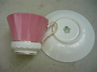 Vintage Aynsley Pink Tea Cup and Saucer Flower Bouqet Gold Gilt 2
