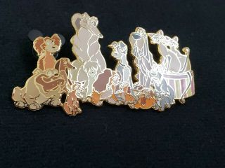 RARE Authentic Disney Pin LE 100 Lady and the Tramp Cast Jumbo Pin 6