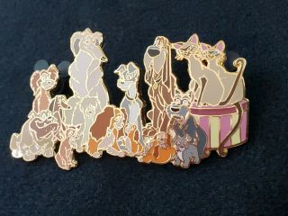 RARE Authentic Disney Pin LE 100 Lady and the Tramp Cast Jumbo Pin 7