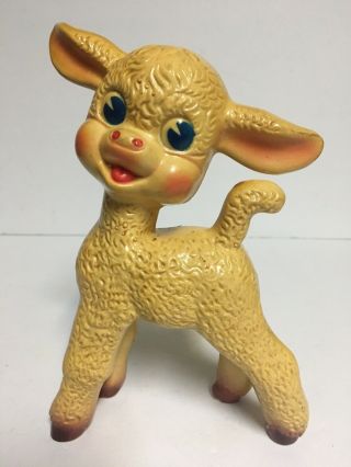 Vtg 1955 Rempel Rubber Squeezy Toy Lamp With Big Ears 7 3/4 " Tall