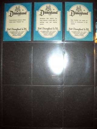 1965 DISNEYLAND COMPLETE (66) CARD SET DONRUSS RARE BLUE BACK VERSION 10