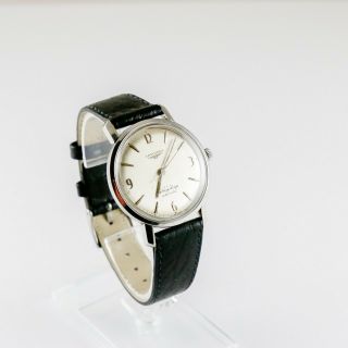Antique Vintage Swiss Automatic Wristwatch Longines Flagship 35 Mm