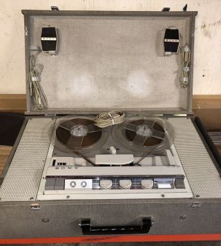Vintage Sony 464 Cs Tape Corder Player Speakers Microphones In Orig.  Box
